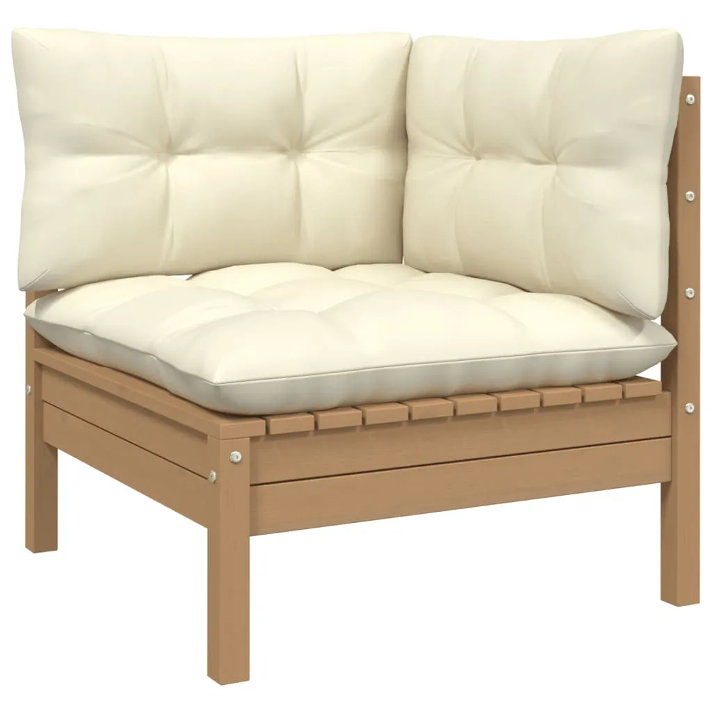 8-tlg. Garten-Lounge-Set mit Kissen Kiefer Massivholz