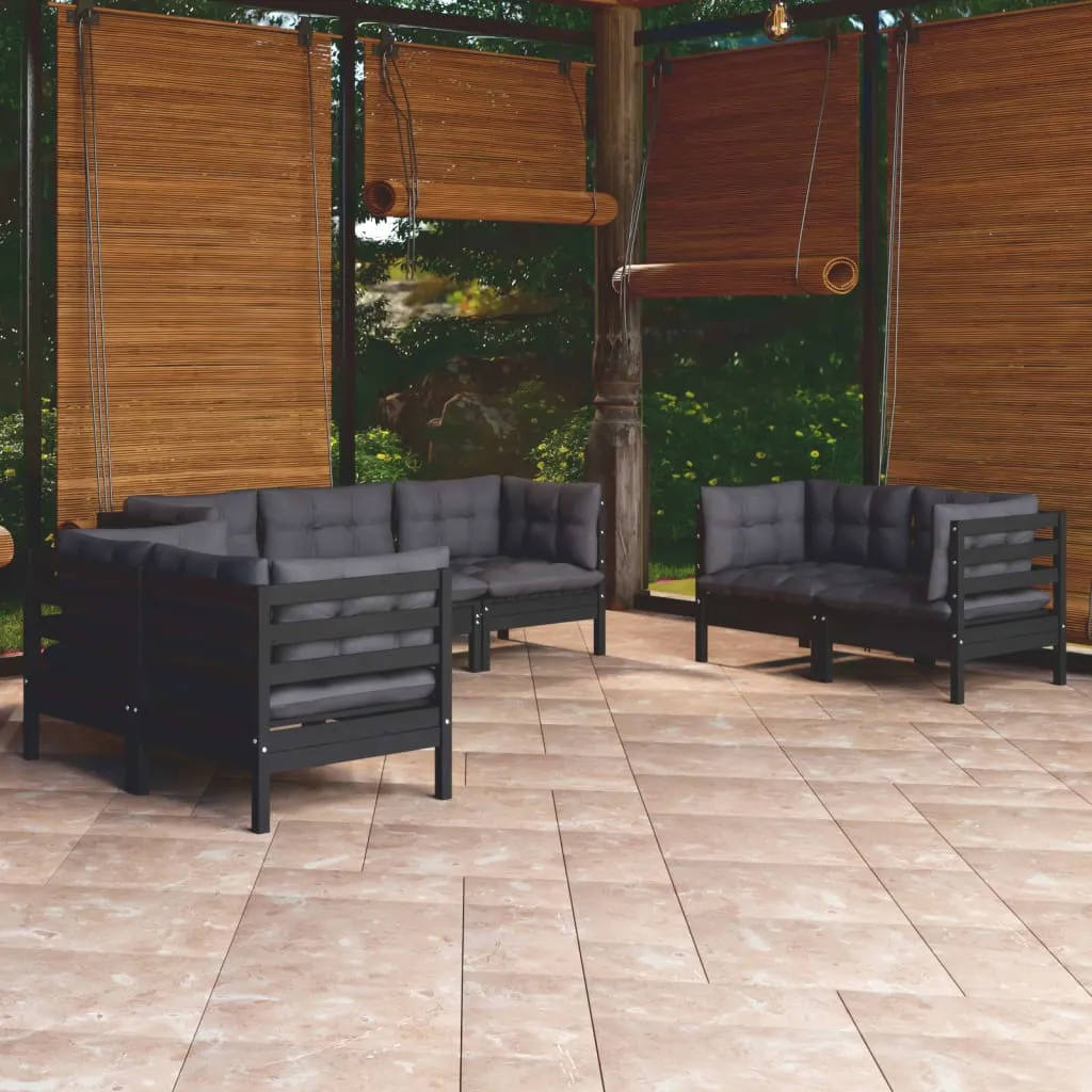7-tlg. Garten-Lounge-Set mit Kissen Kiefer Massivholz
